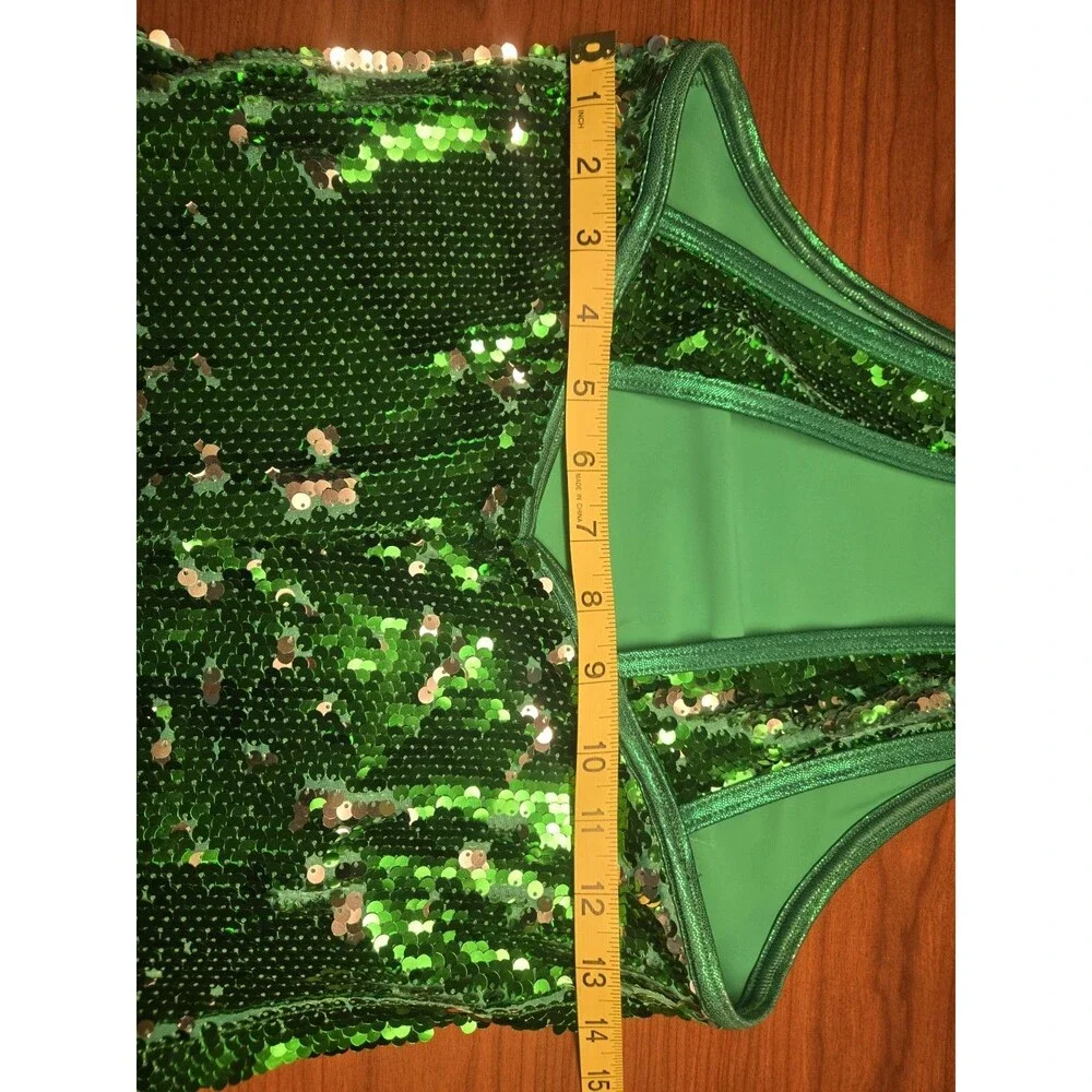 Weissman Dance Costume Sequin Shift Dress Reversible Ultra Sparkle Size L(Child)
